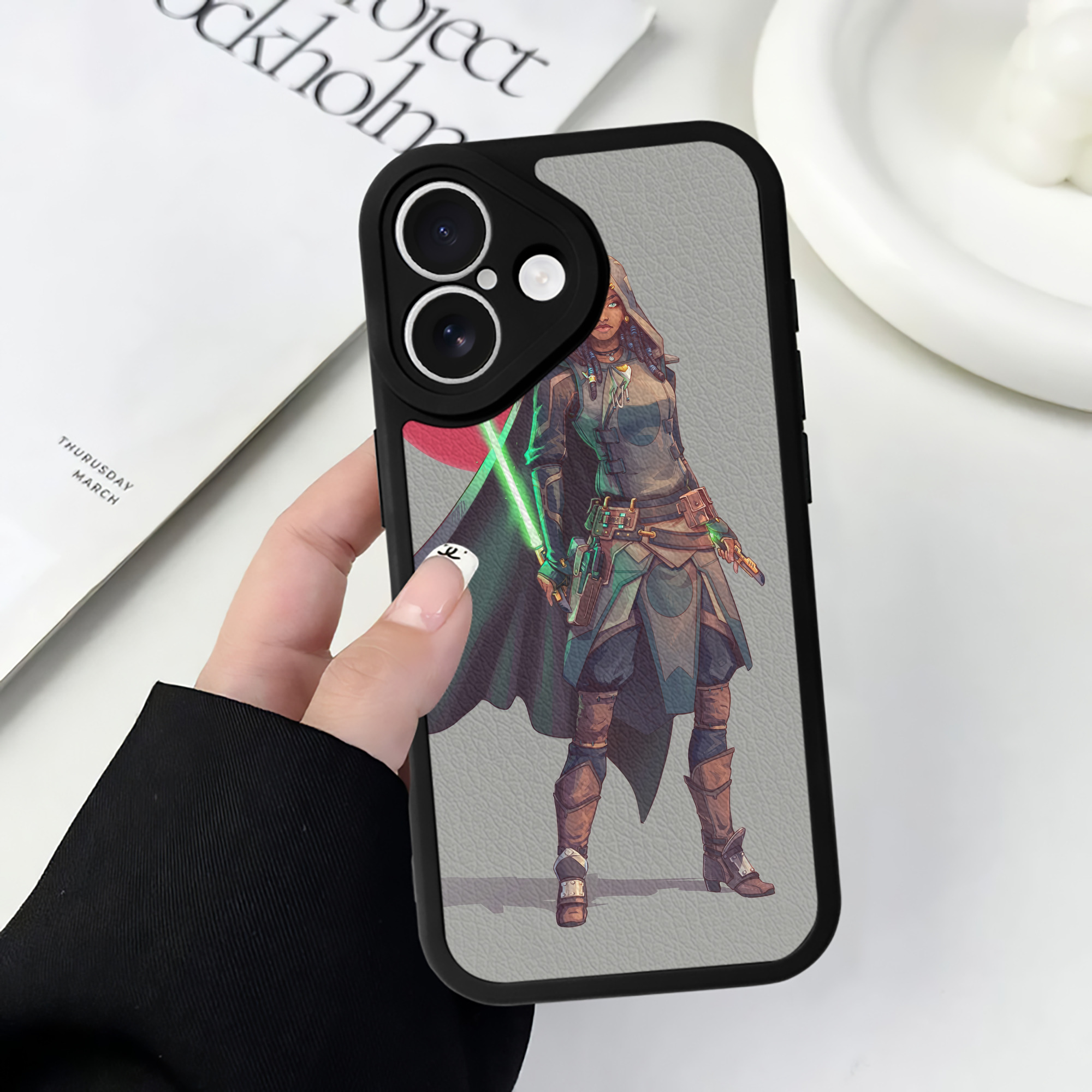 （画像用） スター・ウォーズ Star Wars 【iPhone 16シリーズ対応】シリコンスマホケース（レザー調） 材質：シリコン